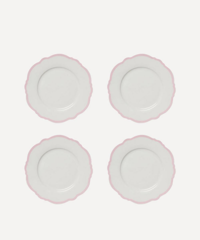 In The Roundhouse Pink Wave Side Plate Set Of Four