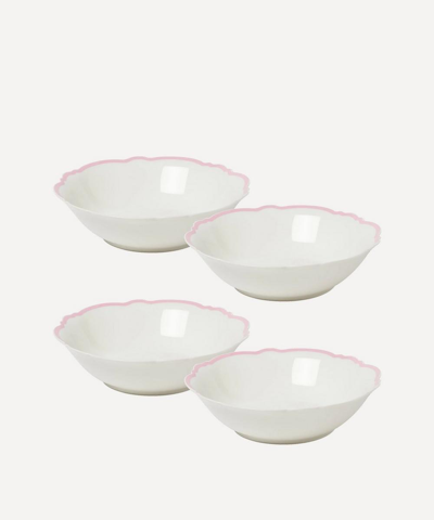 In The Roundhouse Pink Wave Serving Bowl Set Of Four