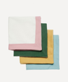 In The Roundhouse Multi Colour Square Napkins Set Of Four In Multi