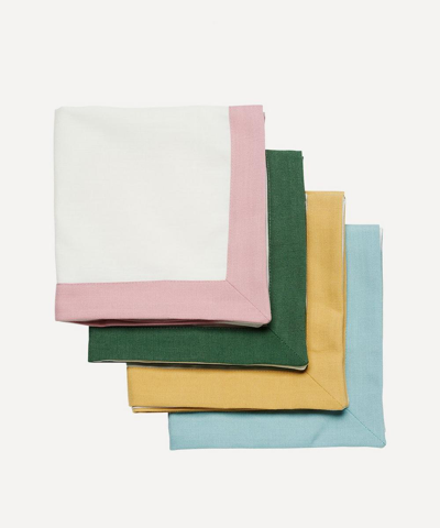 In The Roundhouse Multi Colour Square Napkins Set Of Four
