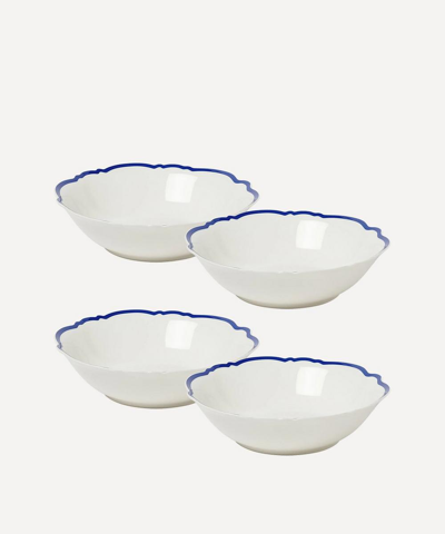 In The Roundhouse Navy Wave Serving Bowl Set Of Four In Blue
