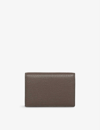 SMYTHSON SMYTHSON WOMENS DARK TAUPE BROWN LUDLOW FOLDED GRAINED-LEATHER CARDHOLDER,59660195