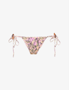 House Of Cb Kos Reversible Mid-rise Bikini Bottoms In Blossom