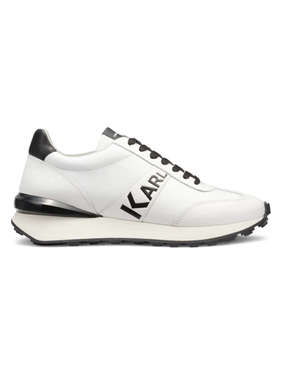 Karl Lagerfeld Men's Logo Sneakers In White