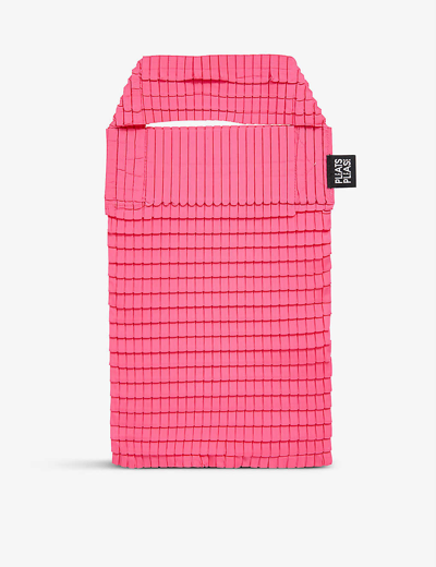 Issey Miyake Daily Pleated Woven Tote Bag In Pink