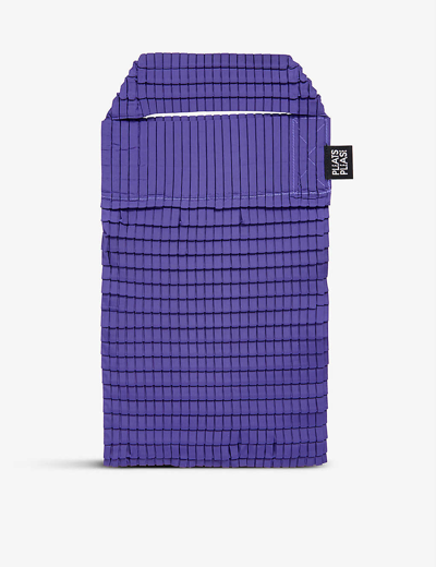 Issey Miyake Daily Pleated Woven Tote Bag In Purple