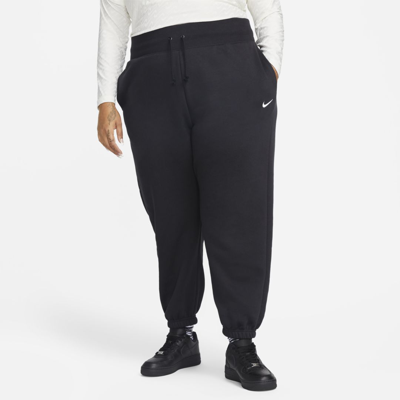 Nike Women's  Sportswear Phoenix Fleece High-waisted Oversized Sweatpants (plus Size) In Black