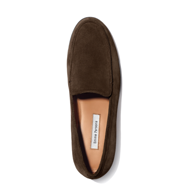 Emme Parsons Danielle Loafers In Chocolate Suede