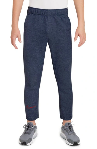 Nike Kids' Dri-fit Performance Select Training Joggers In Midnight Navy/ Red/ Heather