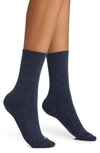 Hue Ultra-smooth Crew Socks In Marine Blue