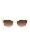 Kate Spade White Acetate Sunglasses In Beige / Brown Gradient