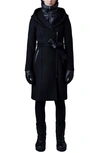 Mackage Shia-z Coat With 800 Fill Power Down Removable Bib In Black