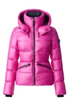 Mackage Madalyn Lustrous Light Down Jacket With Hood In Lotus