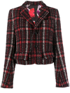 Marni Speckled Tweed Short Jacket In Red