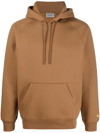 Carhartt Logo-embroidered Long-sleeved Hoodie In Brown