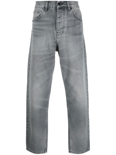 Carhartt Low-rise Straight-leg Jeans In Grey