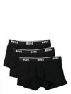Hugo Boss Boss Underwear 3 Pack Long Boxer Briefs In Black