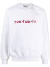Carhartt Embroidered-logo Crewneck Sweatshirt In Grey