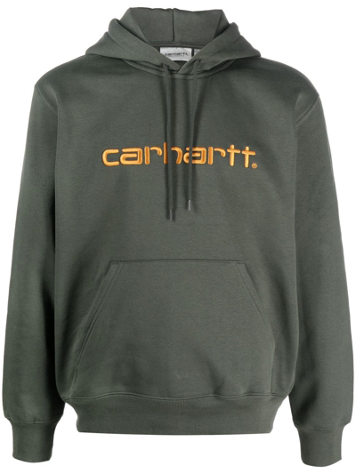 Carhartt Dark Green Hoodie With Logo