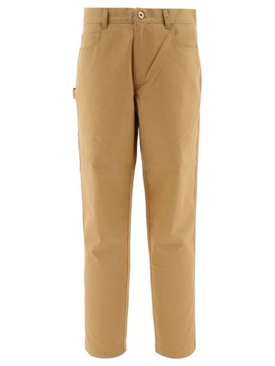 Jw Anderson 5 Pocket Workwear Cotton Chino Pants In Beige