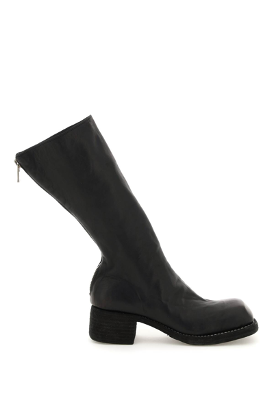 Guidi Leather Mid-calf Boots In Black