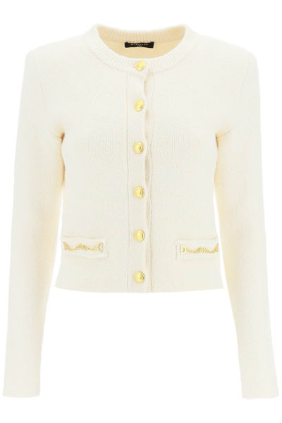 Marciano By Guess 'martha' Knit Cardigan  White Cotton
