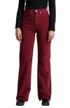 Silver Jeans Co. Highly Desirable High Waist Corduroy Trouser Jeans In Wine