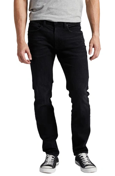 Silver Jeans Co. Men's Taavi Skinny Fit Skinny Leg Jeans In Black