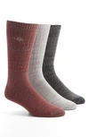 Ugg Assorted Trey Rib Knit Cozy Socks In Samba Red / Grey / Black