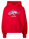 PALM ANGELS KIDS RED HOODIE FOR BOYS