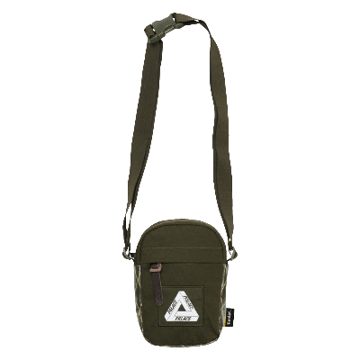 Pre-owned Palace X-pac Cotton Canvas Shot Bag 'olive' In Green