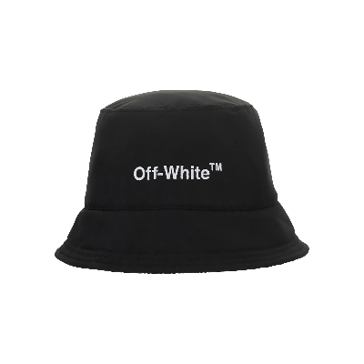 Pre-owned Off-white Helvetica Bucket Hat 'black/white'