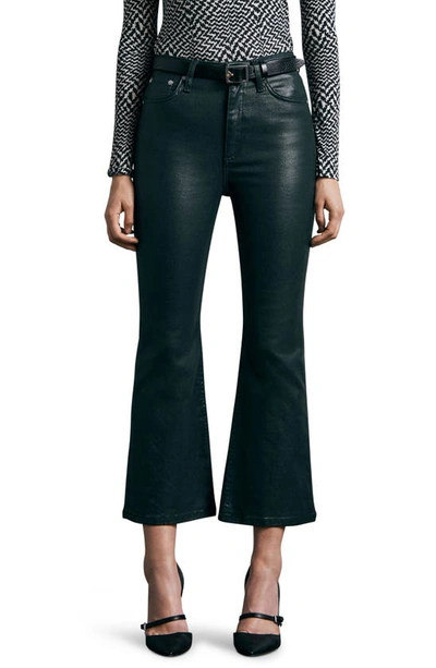 Rag & Bone Casey Coated High Waist Ankle Flare Jeans In Coatpingrv