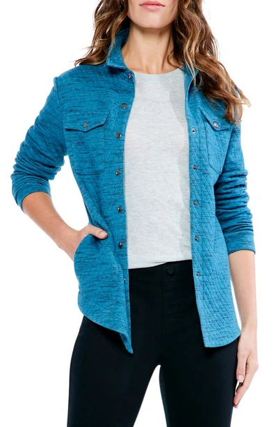Nic + Zoe Quilted Strolls Jacket In Blue