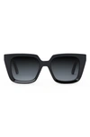 DIOR 'DIORMIDNIGHT S1I 53MM SQUARE SUNGLASSES