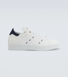 KITON STITCHED LEATHER SNEAKERS