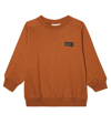 Molo Boys Brown Cotton Sweatshirt In Tawny Brown