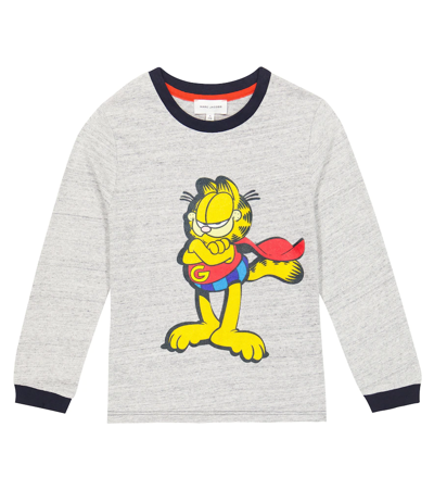 Marc Jacobs Kids' X Garfield Cotton Long-sleeved Top In Grey