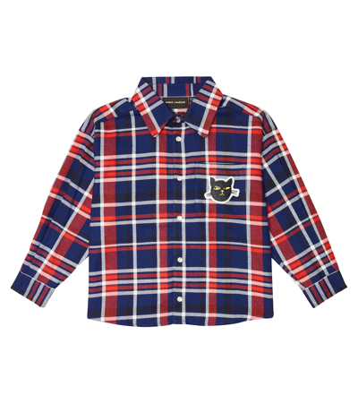 Mini Rodini Kids' Checked Shirt In Navy