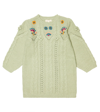 Louise Misha Rejana Embroidered Wool-blend Dress In Khaki