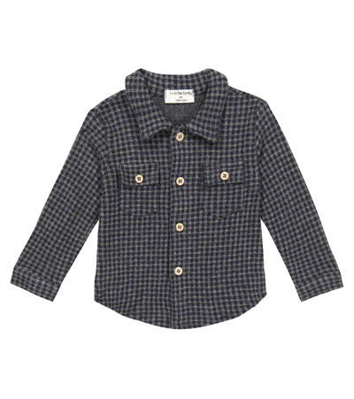 1+ In The Family Baby Sebas Cotton-blend Shirt In Navy