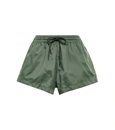 Wardrobe.nyc Spray Drawstring-waist Shorts In Green