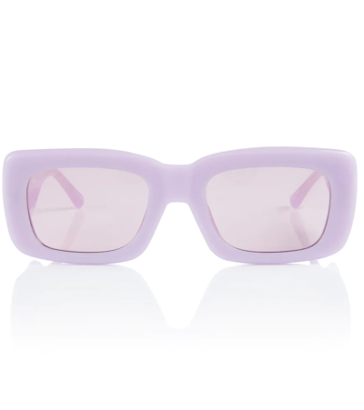 Attico X Linda Farrow Marfa Rectangular Sunglasses In Pink