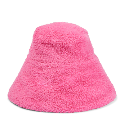 Ruslan Baginskiy Faux Fur Bucket Hat In Pink