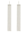 Isabel Marant Cascading Silver Pendant Earrings With Fluid Design In Transparent/silver