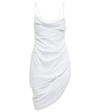 Jacquemus 'la Robe Saudade' Mini White Draped Dress