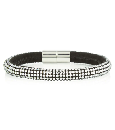 Isabel Marant Crystal-embellished Cuff Bracelet In Transparent/silver