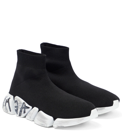 Balenciaga Black Stretch Fabric Speed 2.0 Sneakers