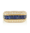 RAINBOW K EMPRESS 18KT GOLD RING WITH DIAMONDS AND SAPPHIRES