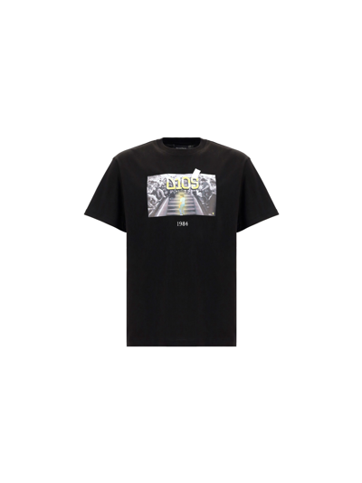 Throwback Kids' Dios Maradona Printed Cotton T-shirt In Black